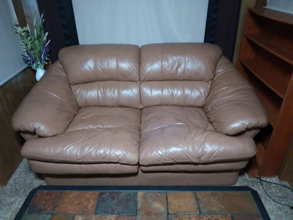 Leather Recliner And Loveseat