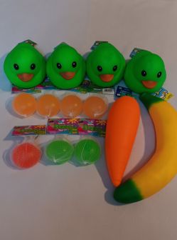 Giant Squishies Ducks Banana Carrot And Super Gummy Squish Ball