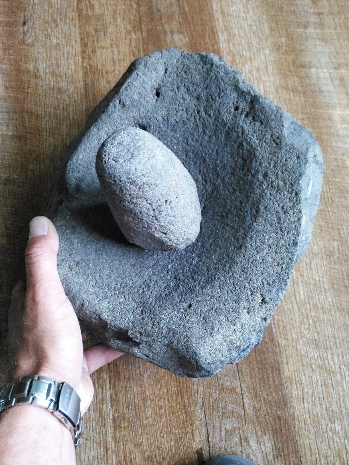 Authentic Columbia River Indian Stone Mortar & Pestle
