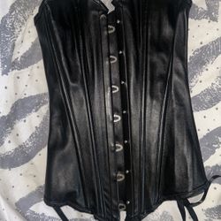 Black Leather Corset 