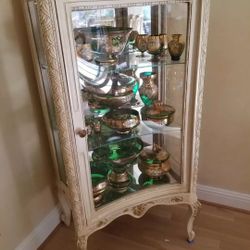 Italian Curio Cabinet with marble Top