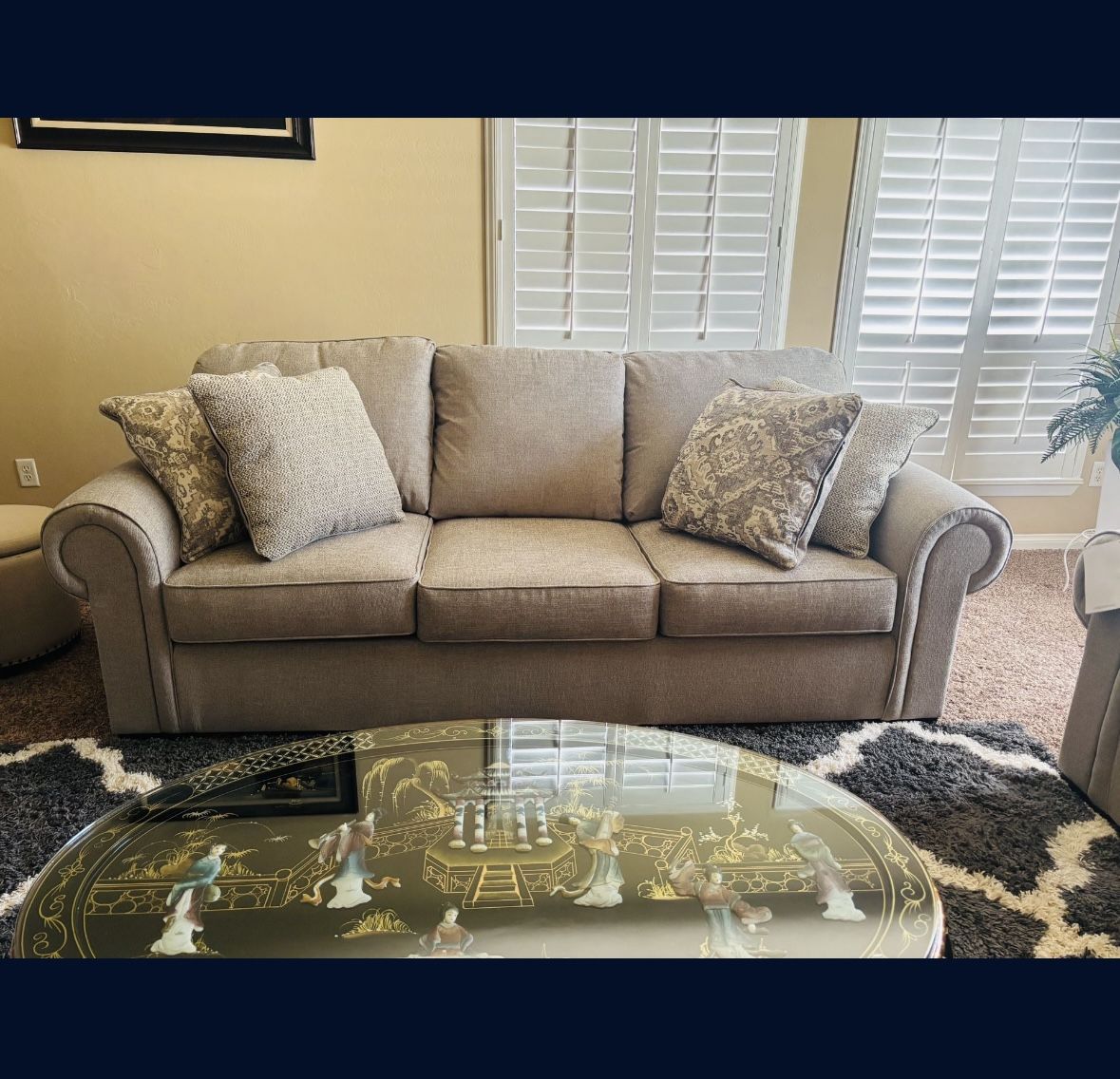 New  2 Three Seated Sofa And 1 Oversized Chair