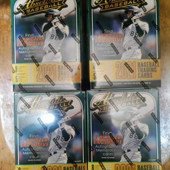4 Boxes Lot 2021 Absolute Baseball Blaster Box Factory Sealed 1 Auto Or Memorabilia Per Box