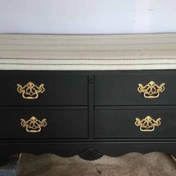 Vintage Cedar Hope Chest With New Upholstery