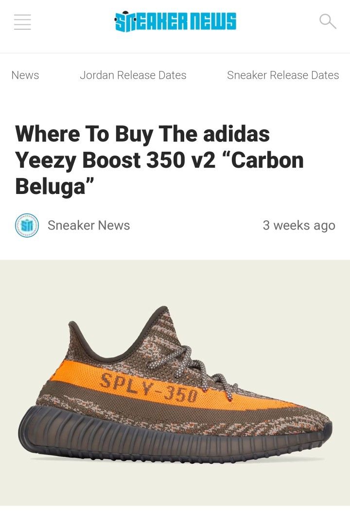 adidas Yeezy Boost 350 v2 “Carbon Beluga”