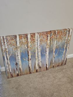 Birch Tree Canvas Wall Art 3-Panel Set