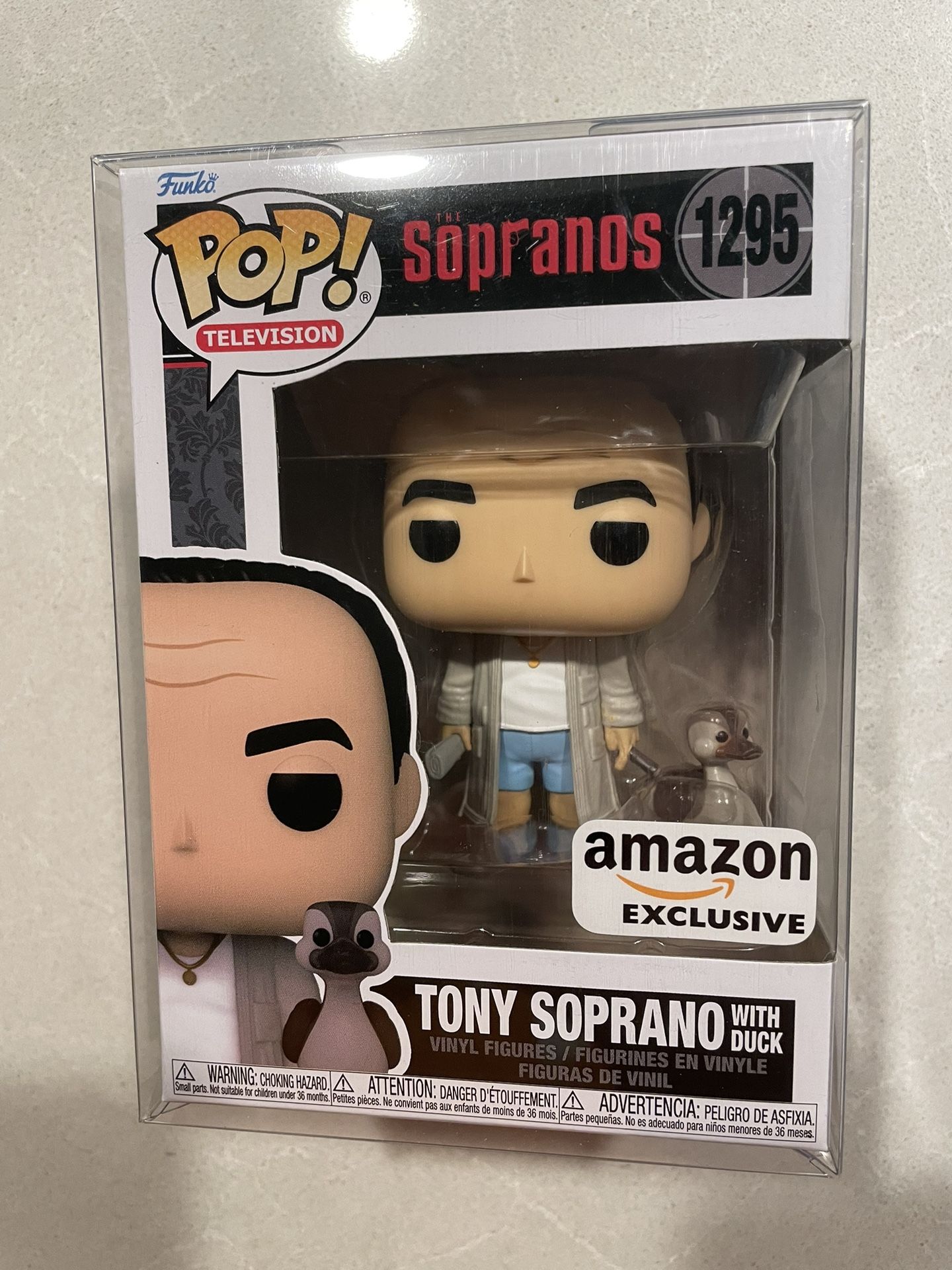 Tony Soprano & Duck Funko Pop *MINT* Amazon Exclusive HBO The Sopranos 1295 with protector Television
