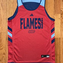 UIC Flames Hoops Adidas Reversible Jersey Size Large