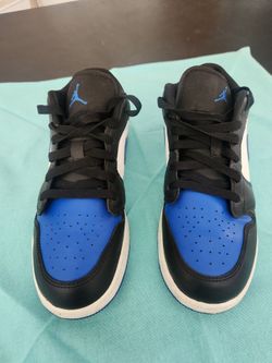 Royal Toe" White/Black/Royal Blue  Jordan 1's