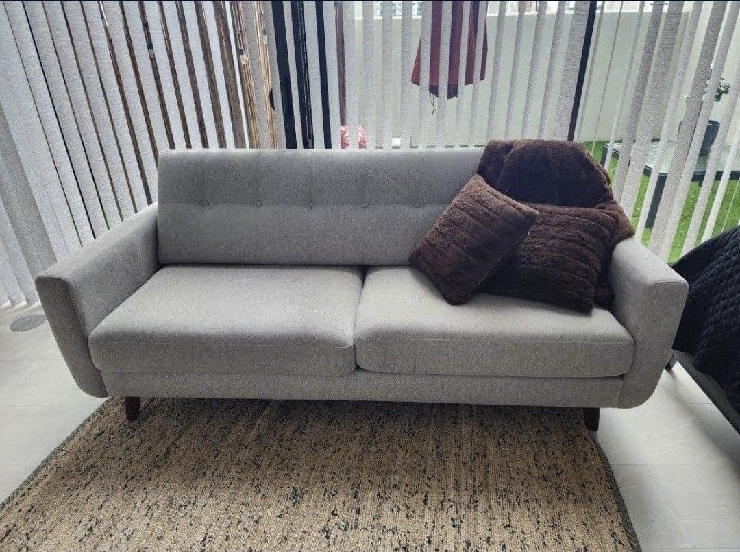 Grey Couch Sofa. 80 X 35 Inch