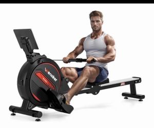 Rowing Machine, Magnetic Rowing Machine for Home, Upgraded 32-Levels Quiet Resistance with Smart Electronic Knob, 350 LBS Weight