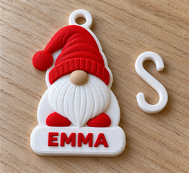 Personalized Christmas Gnomes Family Ornament, 1–8 Names, Expecting Baby Option, Custom Colors