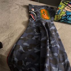 Bape Hoodie ZipUp It’s A Two Colored Sided Red And Blue