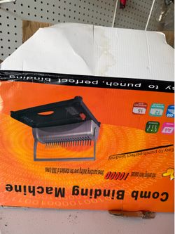 Comb binding machine. With    Supplies
