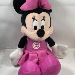 Vintage Minnie Mouse Chicago Cubs Disney Pink Plush MLBP 17” Team 2014 Rare 