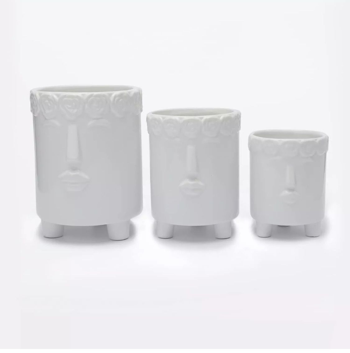 Free To Fly Ceramic Plant Pots Set of 3 Decor Accents
