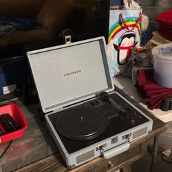 Crosley Cruiser Plus Bluetooth Vinyl Record Player - Mint: Portable, 3-Speed with Speaker