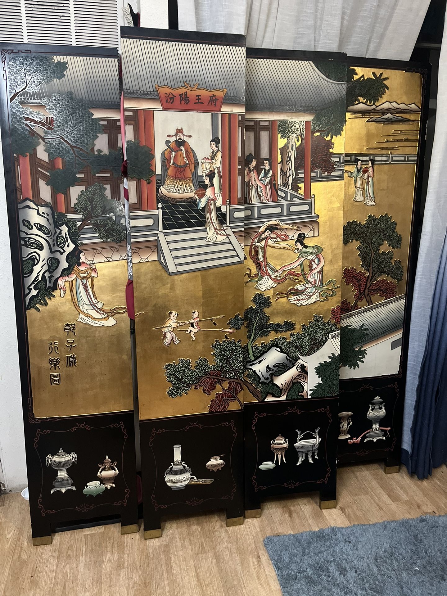 Antique Oriental Privacy Panels