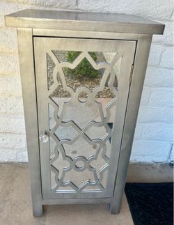 Silver Mirrored Cabinet