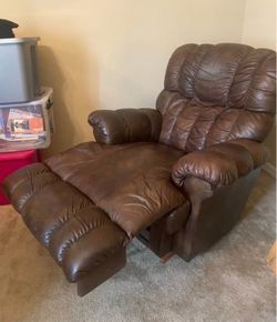 Brown Leather Rocker Recliner