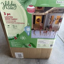 3 Piece Deer Family Christmas Decoration