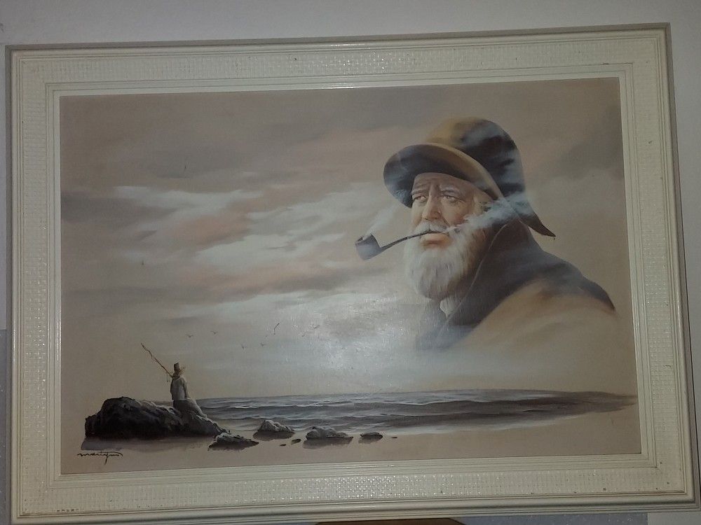 Framed Canvas Seascape Picture