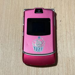 Motorola RAZR V3 Hot Pink T-Mobile Flip Phone“UNTESTED” No Charg Read Info Blw!  