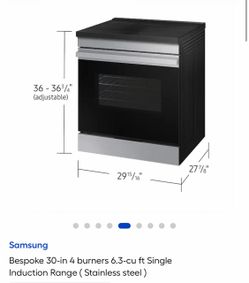 Samsung Bespoke 30-in Induction Range Stainless Steel