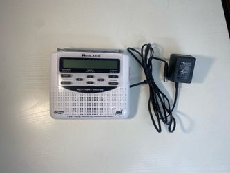Midland Weather Alert Radio WR-120 White w/ AC Adapter Cord Tested Works B2