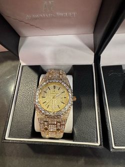 Iced out luxury watch