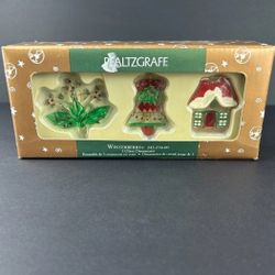 Pfaltzgraff Winterberry Hand Blown Glass Christmas Tree Ornaments NIB