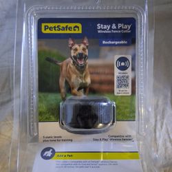 PetSafe Stay & Play Pet Fence Wireless, Dog Fence Collar Rechargeable Receiver Collar, Waterproof Design, Compatible with All PetSafe Wireless Fences,