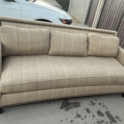 Nailhead Tan fabric Couch