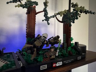 diorama Lego starwars Speeder bike diorama