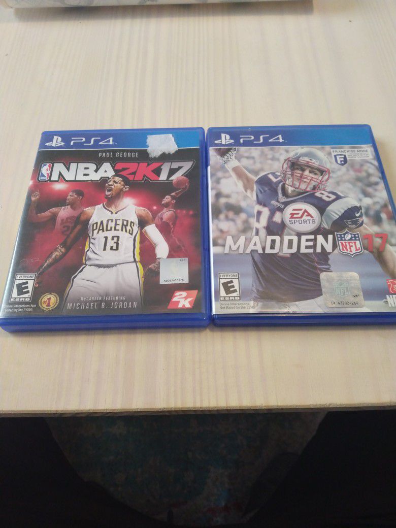 PS4 Games Madden 17 NBA 2K 17