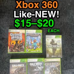 🎮 Like-NEW Xbox 360 Games • $15–$20 ea 🎮