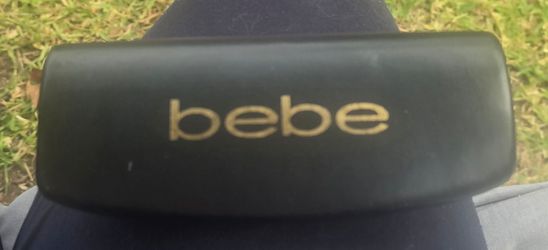 Bebe Hard Eyeglass Case – Black with Gold Logo