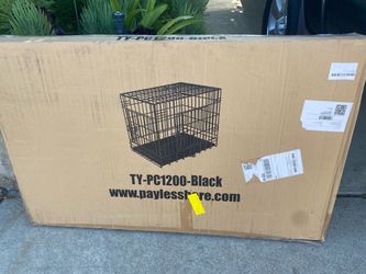 Black 48 inch Dog Crate