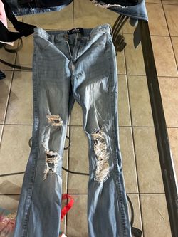 hollister ripped jeans