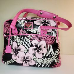 Roxy Pink Floral Travel/ Gym Tote Bag