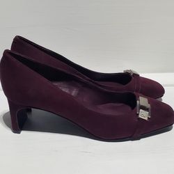 New Woman Kavita 2 Square Toe Pump CALVIN KLEIN HEELS Dark Red Size 5.5M