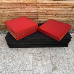 Acoustic Foam Panels – Red & Black – Various Sizes – Great for Soundproofing