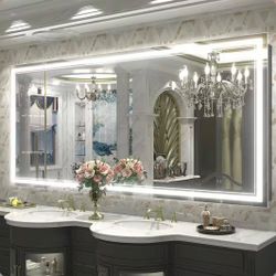 LED MIRROR 80 x 40 Touch Button Bathroom Vanity Mirror Switchable Color LED with Defogger 80x40