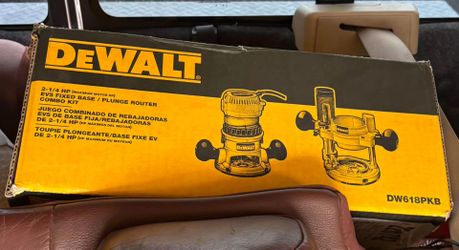 DeWalt DW618PKB Fixed Base / Plunge Router Combo Kit