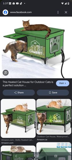 This Heated Cat House for Outdoor Cats is a perfect solution for protection and warmth in Winter 😻

This Weatherproof Insulated Outside Cat House wit