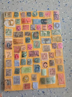 sheet of old victoria and king stamps lot Vz- 123