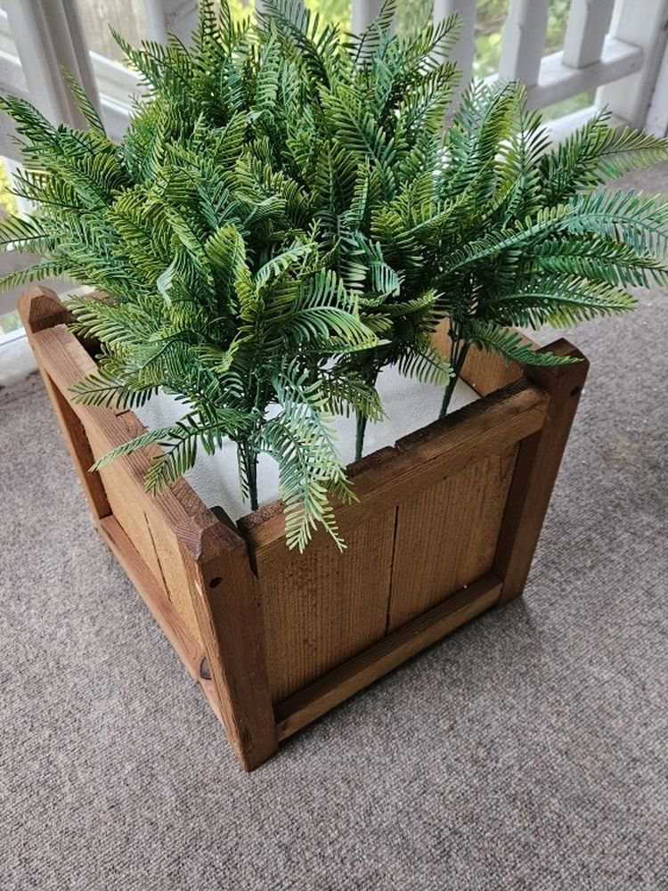 Patio Box With Artificial Plants.