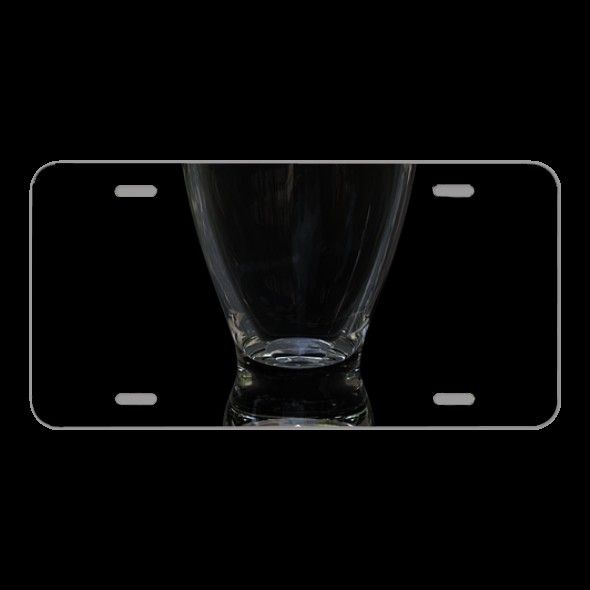 License Plate Novelty Car Front Empty Glass Glass Transparent