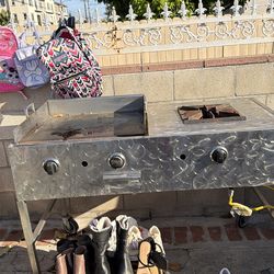 Plancha y quemador para tacos o pupusas