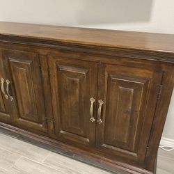 Solid Wood Credenza Console Table 